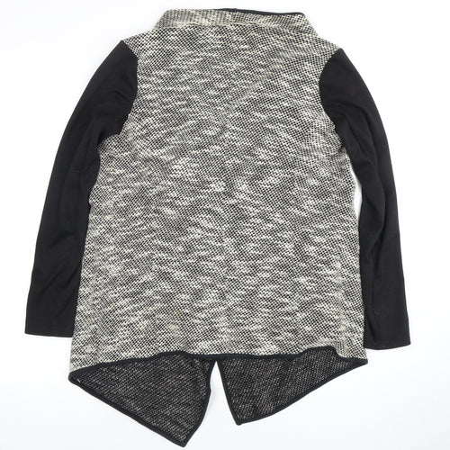 River Island Women's Cardigan Black Grey Size 8