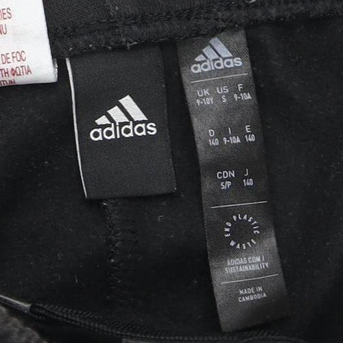 Adidas Boys Black Jogger Trousers - Size 10, Sports Style