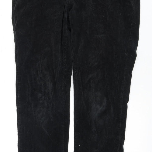 Next Men's Black Corduroy Trousers 32 Regular Fit