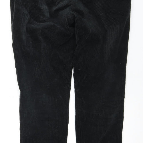 Next Men's Black Corduroy Trousers 32 Regular Fit