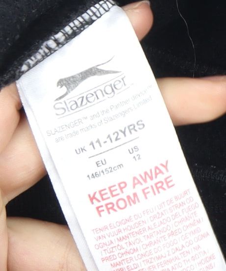 Slazenger Boys' Black Joggers - 11-12 Years, Activewear