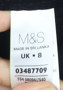 Marks and Spencer Women's Black Pencil Skirt Size 8