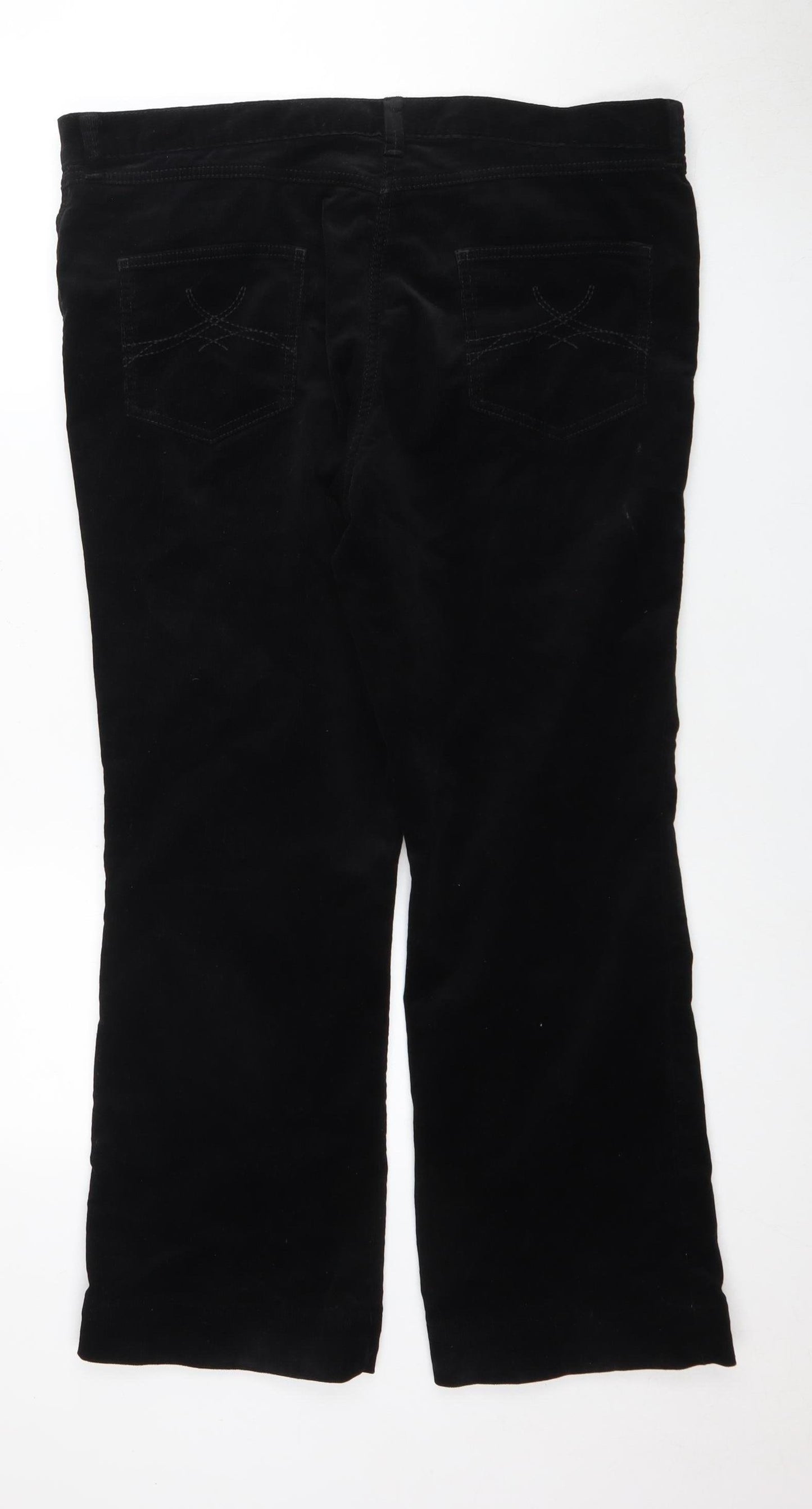Marks and Spencer Women's Black Straight Trousers Size 18