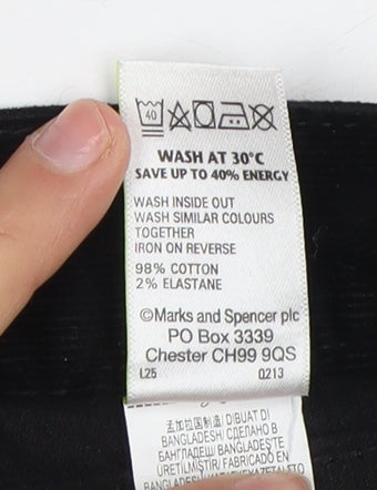 Marks and Spencer Women's Black Straight Trousers Size 18