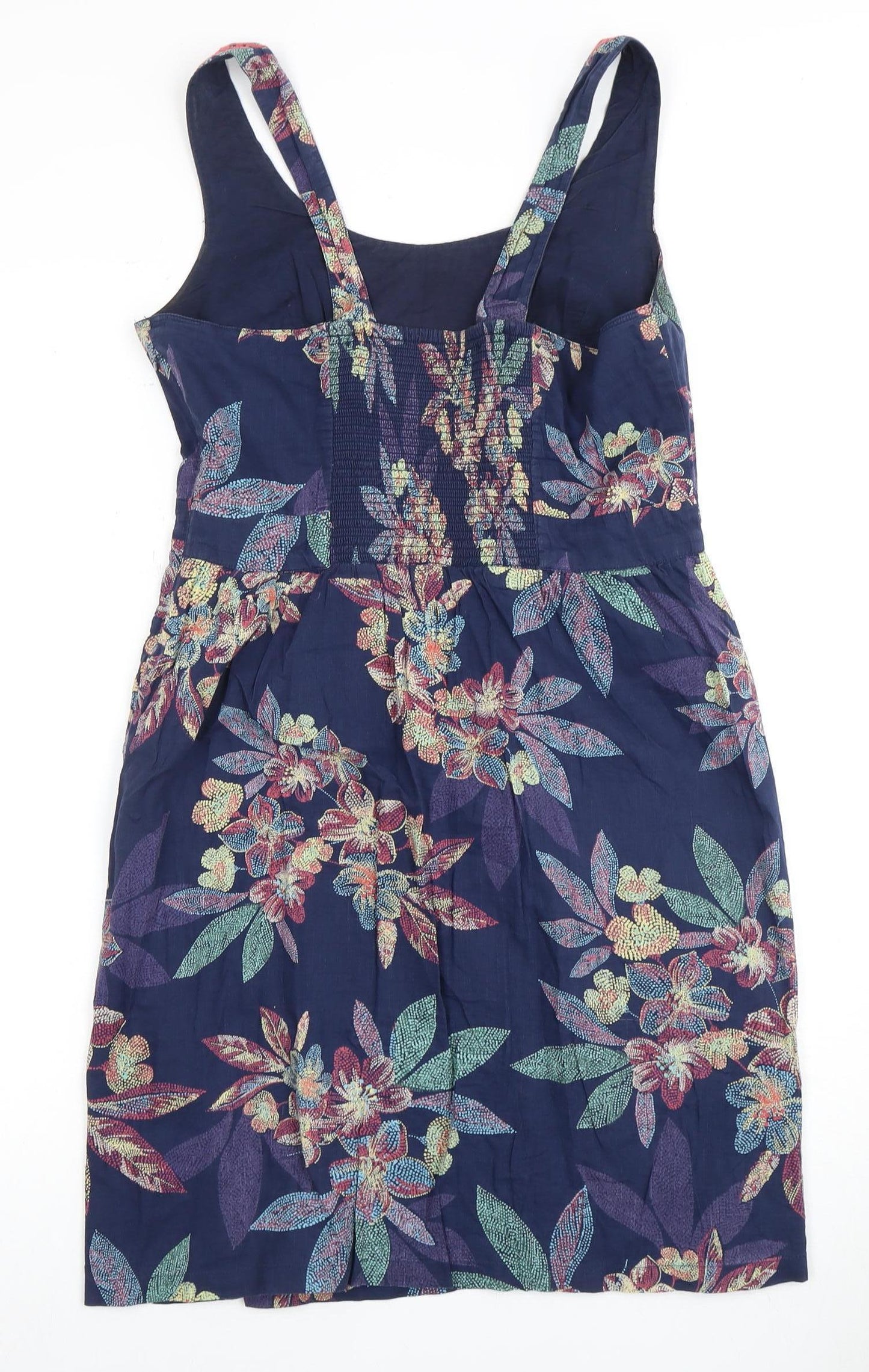 Fat Face Women's Blue Floral Knee Length Dress Size 12