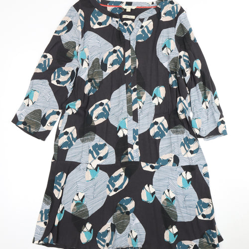 White Stuff Women's Multicolour Dress, UK 16, 3/4 Sleeve