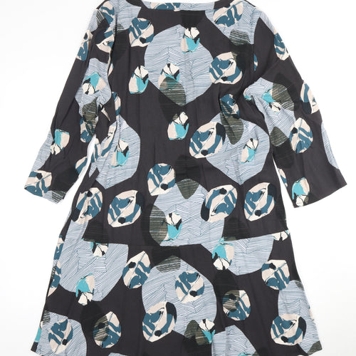 White Stuff Women's Multicolour Dress, UK 16, 3/4 Sleeve