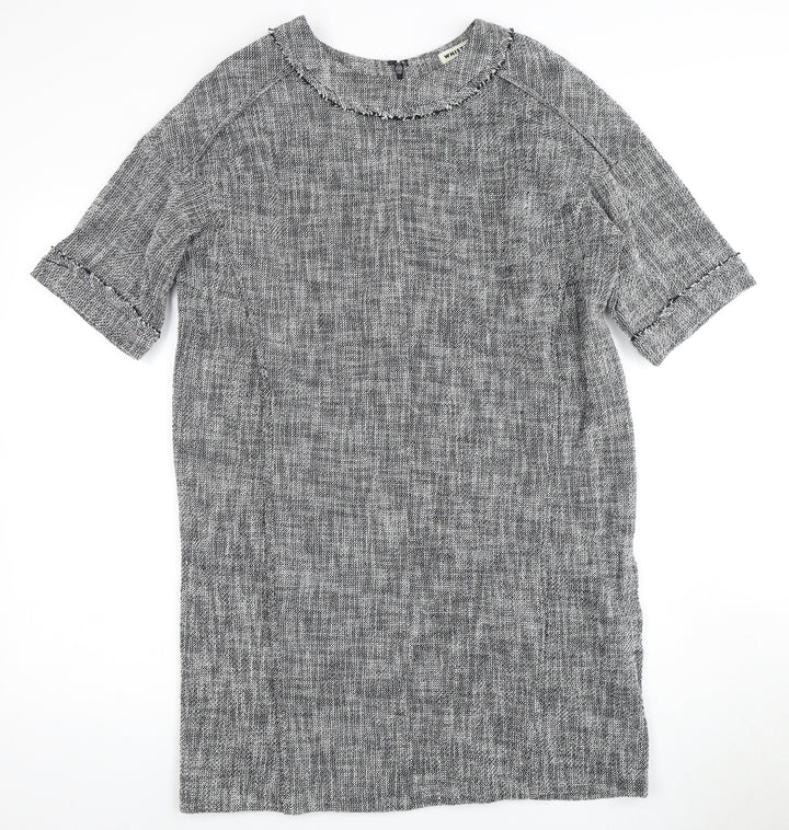 Whistles Grey Half Sleeve Women's Dress, Size 12