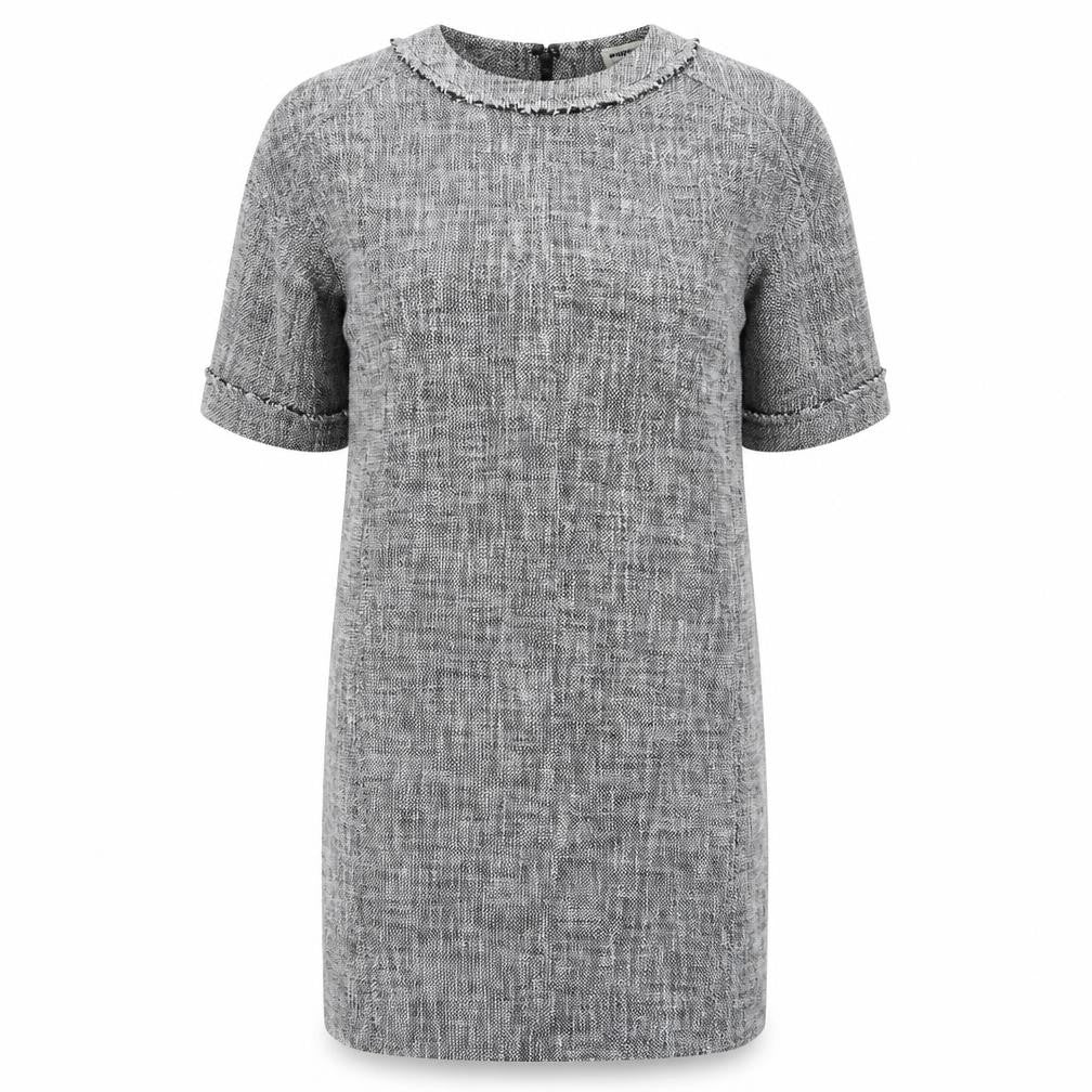 Front view of Whistles Grey Half Sleeve Women's Dress, size 12