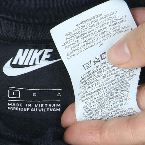 Nike Unisex Black Pullover Hoodie L