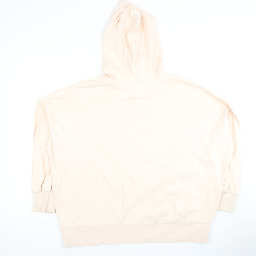 Night Owl Women's Beige Floral Pullover Hoodie L