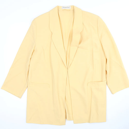 Jacques Vert Yellow Blazer Women Size 12