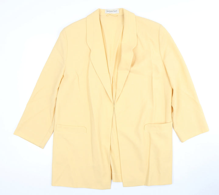 Jacques Vert Yellow Blazer Women Size 12