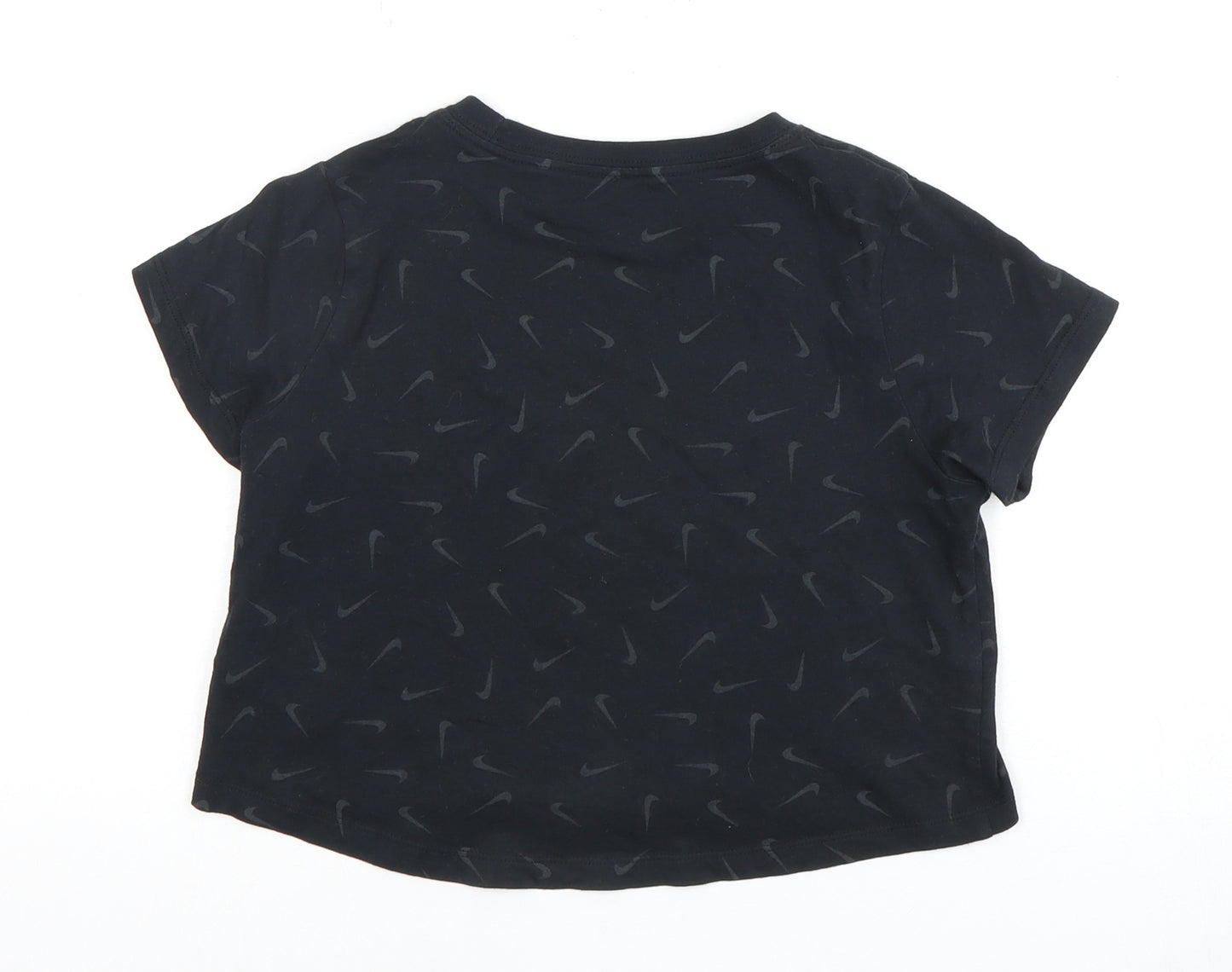 Nike Girls Black M T-Shirt with Logo