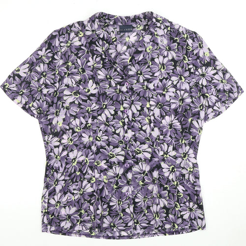 Alexon Women's Purple Floral Blouse Size 10