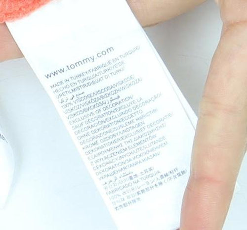 Tommy Hilfiger Women's Orange T-Shirt Size S