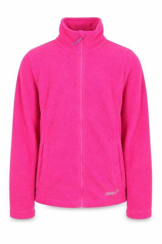 Front view of Gelert Kids Pink Fleece Jacket, 11-12 Years, Zip Closure