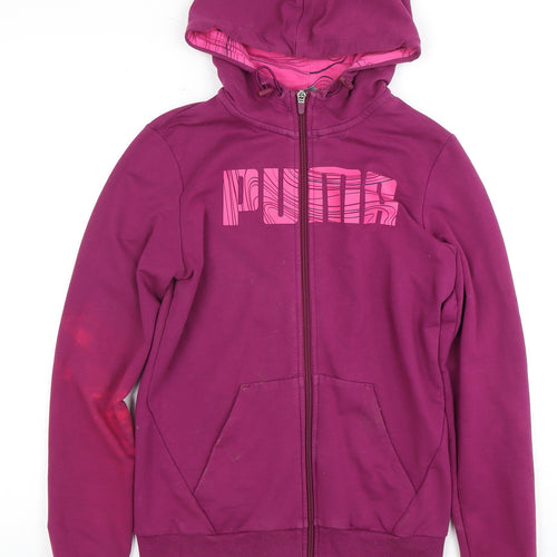 Puma Women's Purple Full Zip Hoodie Size 8