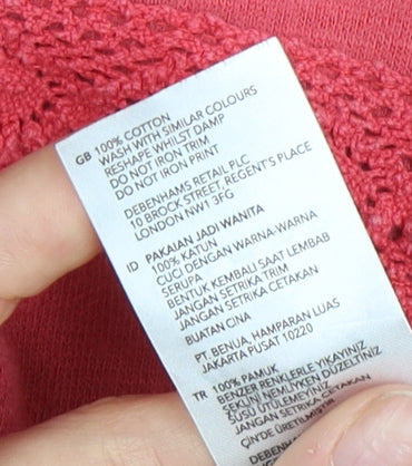 Mantaray Women's Red Full Zip Hoodie Size 10