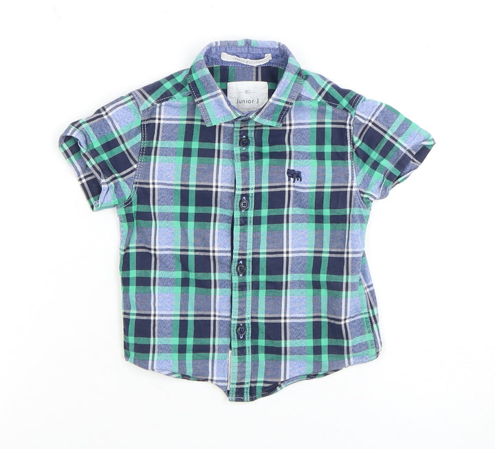 Junior J Boys Multicoloured Plaid Button-Up Shirt 12-18 Months