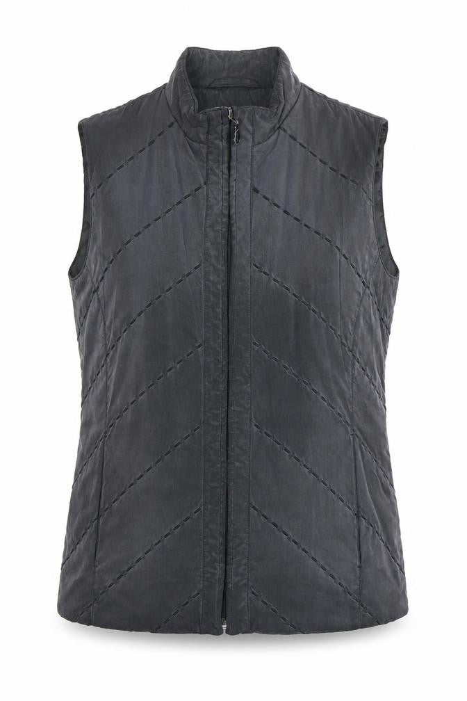 Front view of Windsmoor Women's Black Quilted Waistcoat, size 12