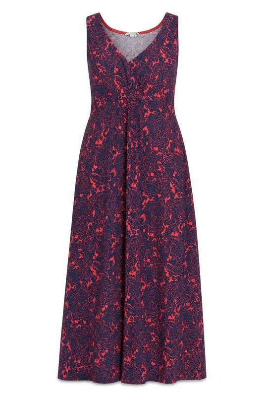 Front view of Peacocks Women's Paisley Midi Dress Multicoloured, size 10
