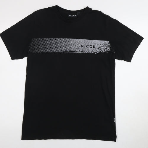 Nicce Men's Black Graphic Print T-Shirt M
