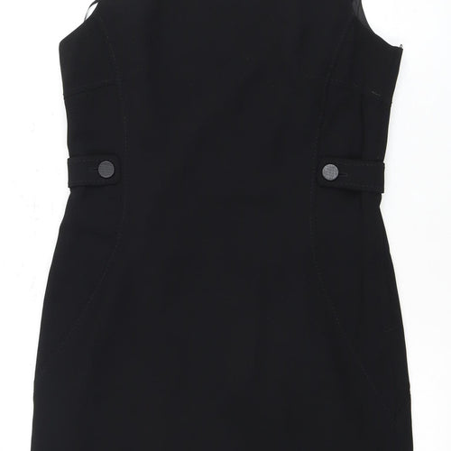 Windsmoor Black Knee Length Shift Dress 10 Women
