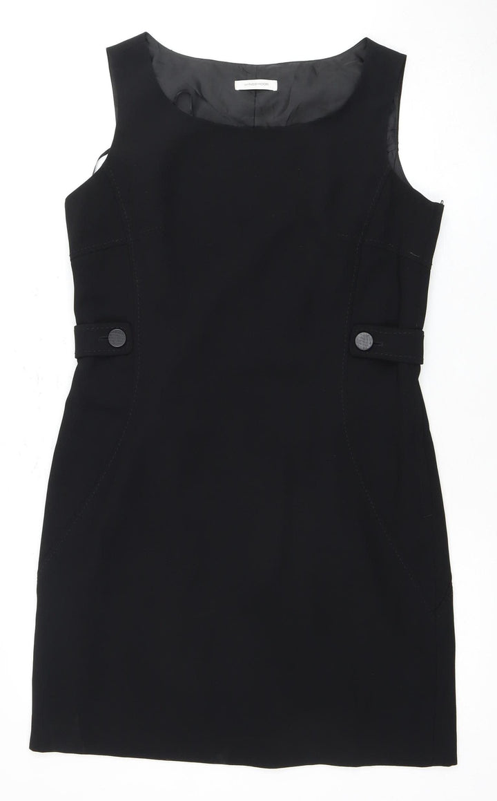 Windsmoor Black Knee Length Shift Dress 10 Women
