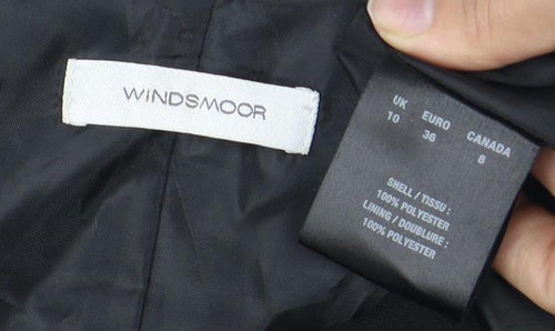 Windsmoor Black Knee Length Shift Dress 10 Women