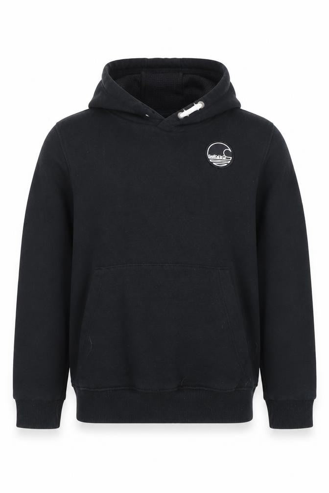 Front view of SoulCal boys’ black pullover hoodie 9-10 years, casual