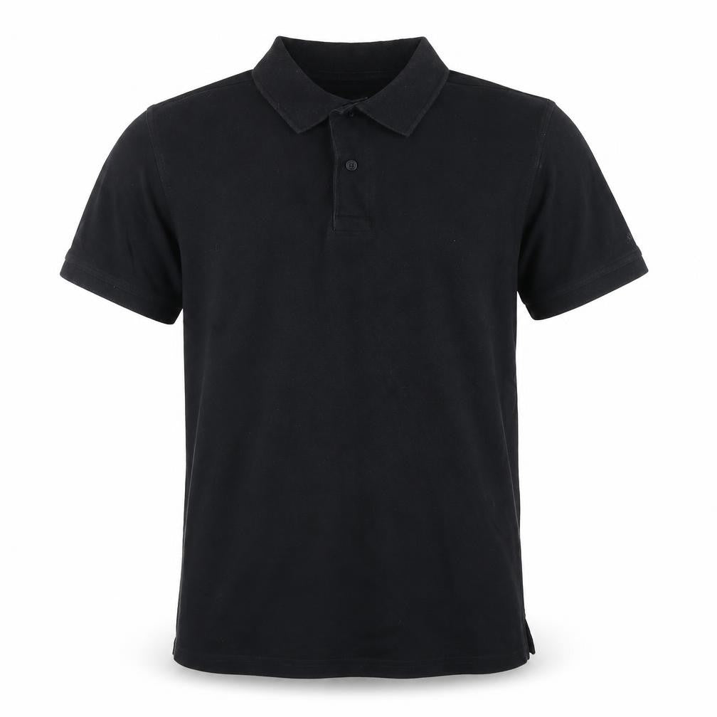 Front view of James Pringle Men's Black Polo Shirt S