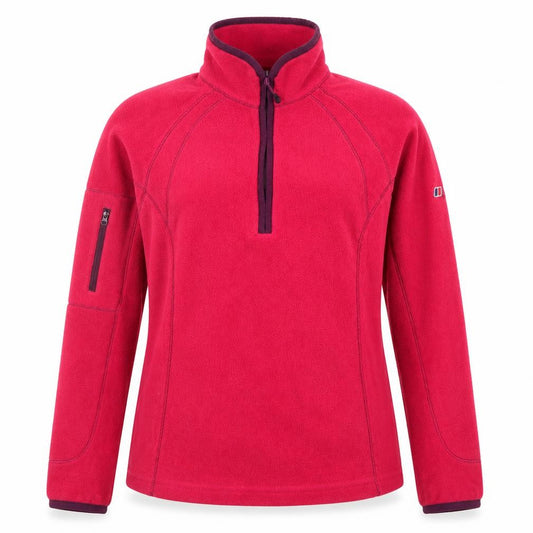 Front view of Berghaus Women's Pink Fleece Sweatshirt, size 10