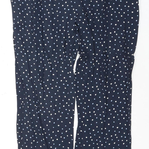 Laura Ashley Women's Blue Polka Dot Trousers - Size 12