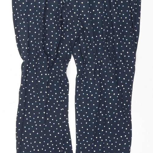 Laura Ashley Women's Blue Polka Dot Trousers - Size 12