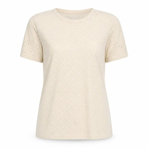 Jacqueline de Yong Women's Beige T-Shirt, S, Casual Style