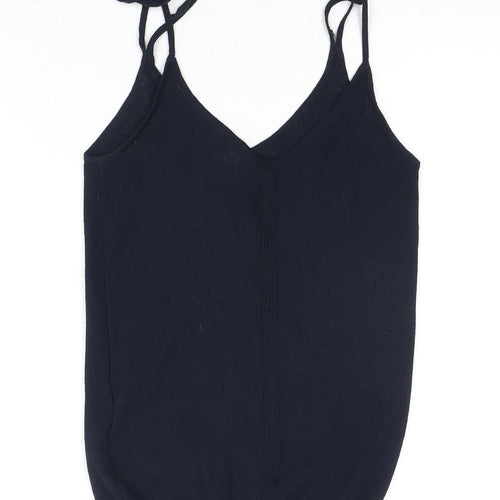 Whistles Women's XS Black Camisole Tank, V-Neck Elegant