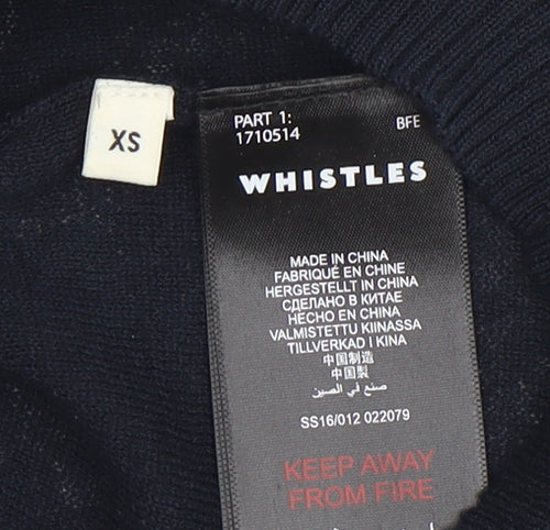 Whistles Women's XS Black Camisole Tank, V-Neck Elegant