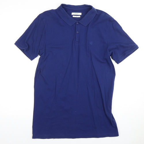 Jack & Jones Men's Blue M Polo Shirt Cotton Elastane