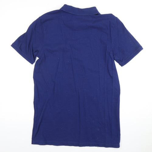 Jack & Jones Men's Blue M Polo Shirt Cotton Elastane
