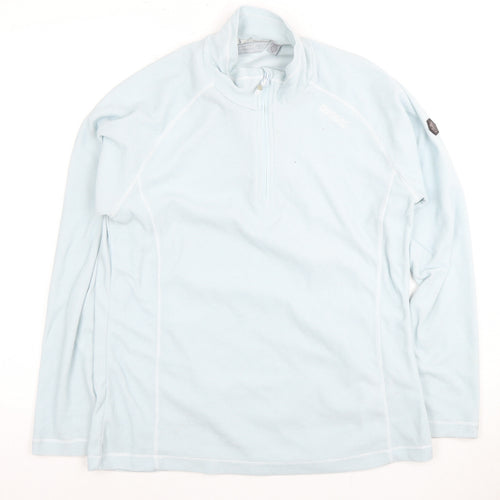 Regatta Women's Blue 1/4 Zip Sweatshirt Size UK 14