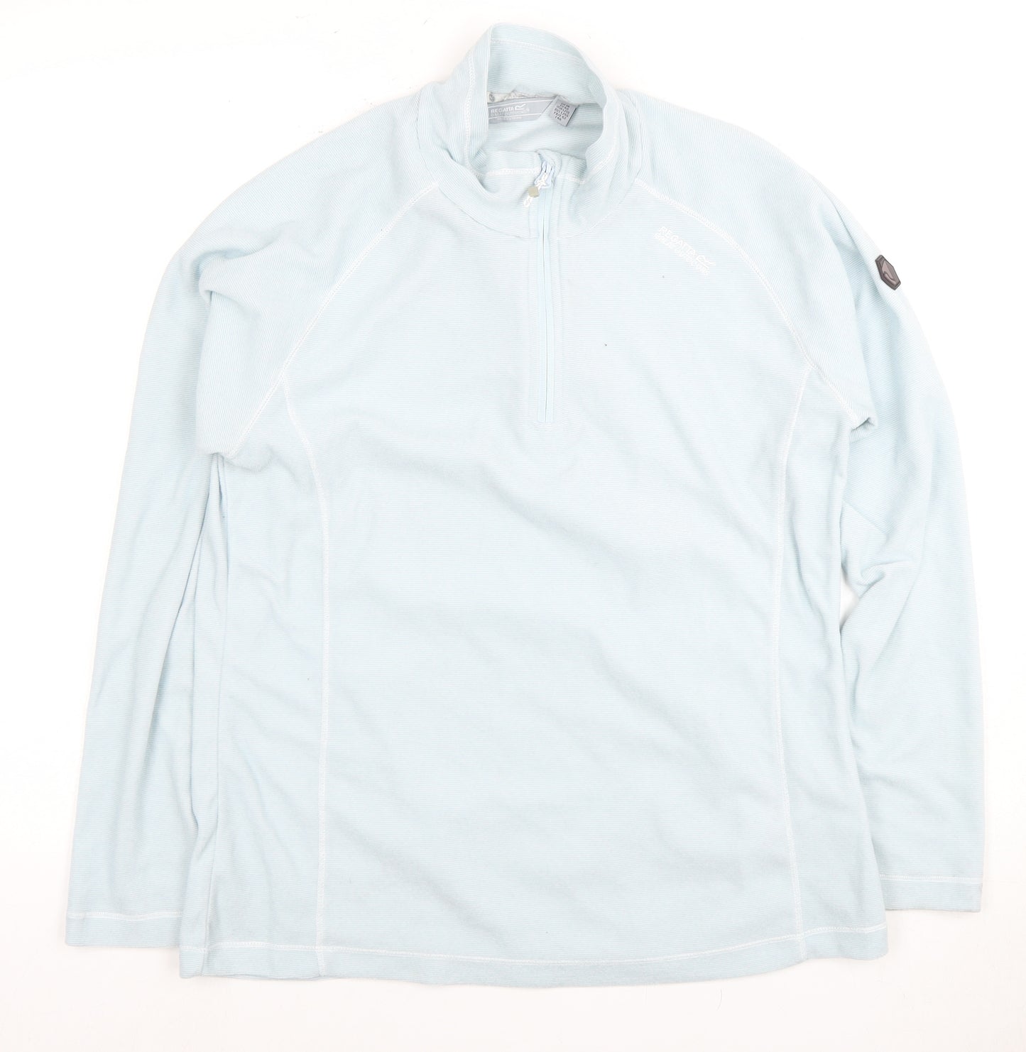 Regatta Women's Blue 1/4 Zip Sweatshirt Size UK 14