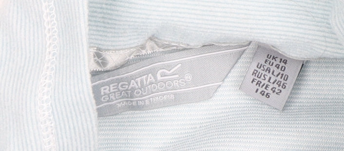 Regatta Women's Blue 1/4 Zip Sweatshirt Size UK 14