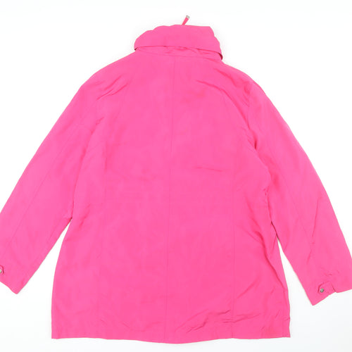 Jessica Graaf Women's Pink XL Rain Coat, Drawstring, Pockets