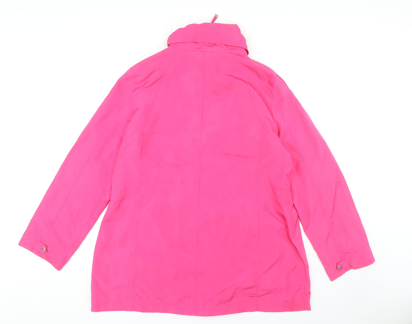 Jessica Graaf Women's Pink XL Rain Coat, Drawstring, Pockets