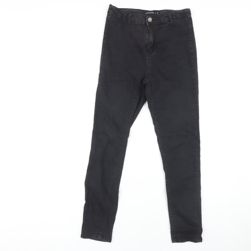 PrettyLittleThing Women's Black Skinny Jeans Size 8