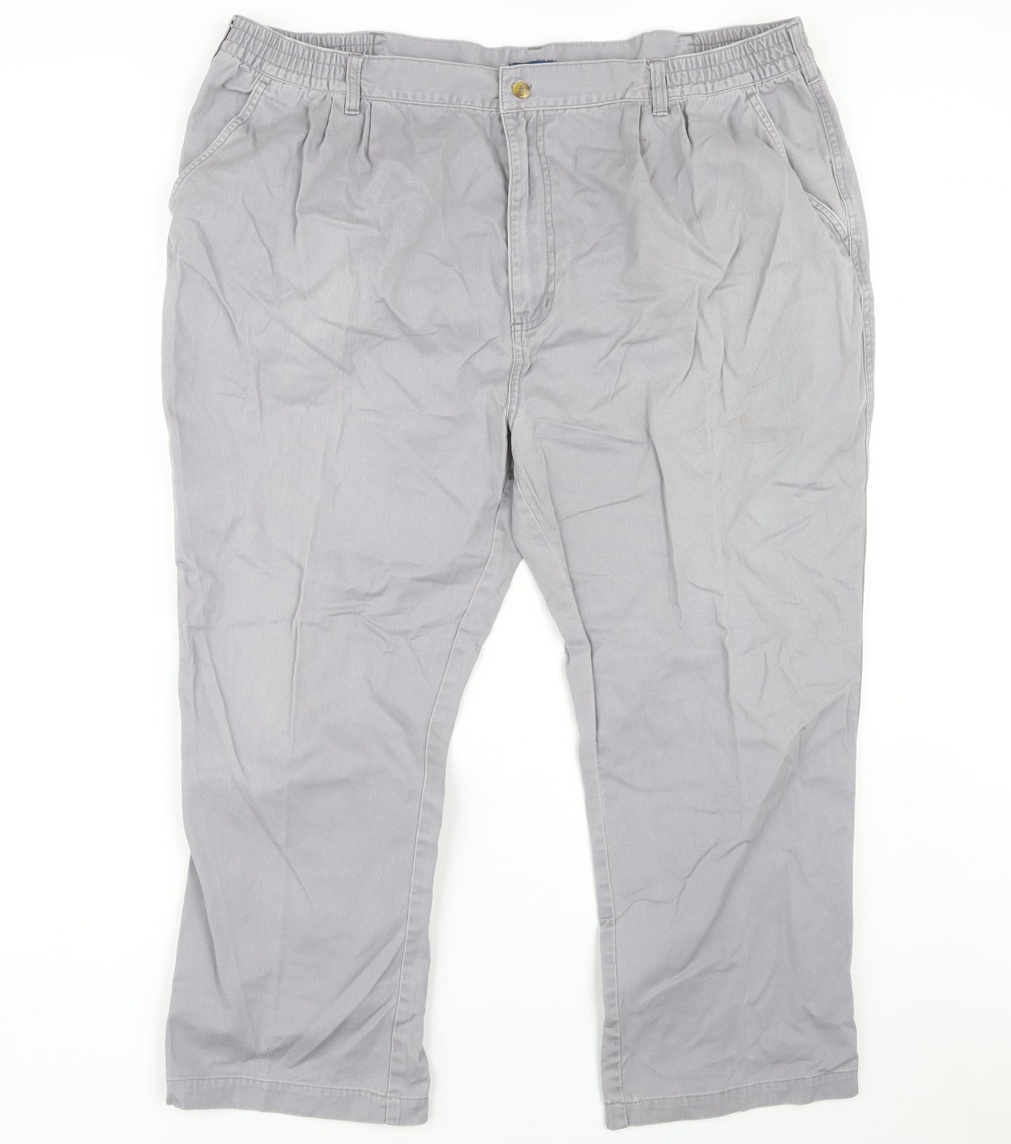 Cotton Traders Men's Grey Trousers, Size 44, Cotton Comfort