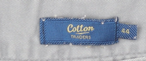 Cotton Traders Men's Grey Trousers, Size 44, Cotton Comfort