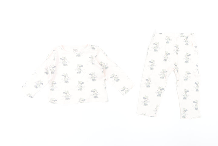 Disney Baby Minnie Mouse Pyjama Set, Unisex, 18-24 Months, White