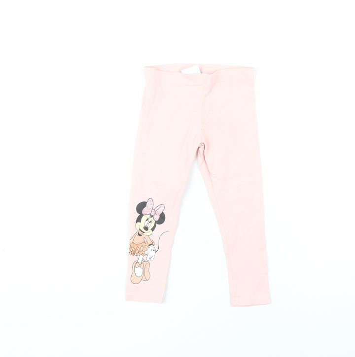 Disney Girls' Pink Minnie Mouse Leggings, Size 2-3 Years